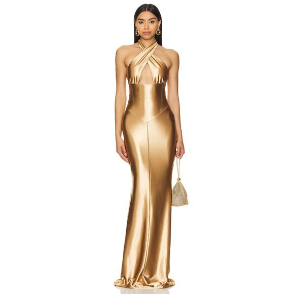 retrofete Charity Dress in Gold - Picture 4 of 10